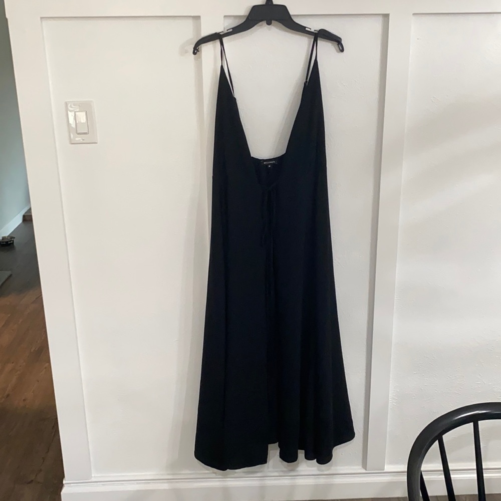 Black wrap maxi dress